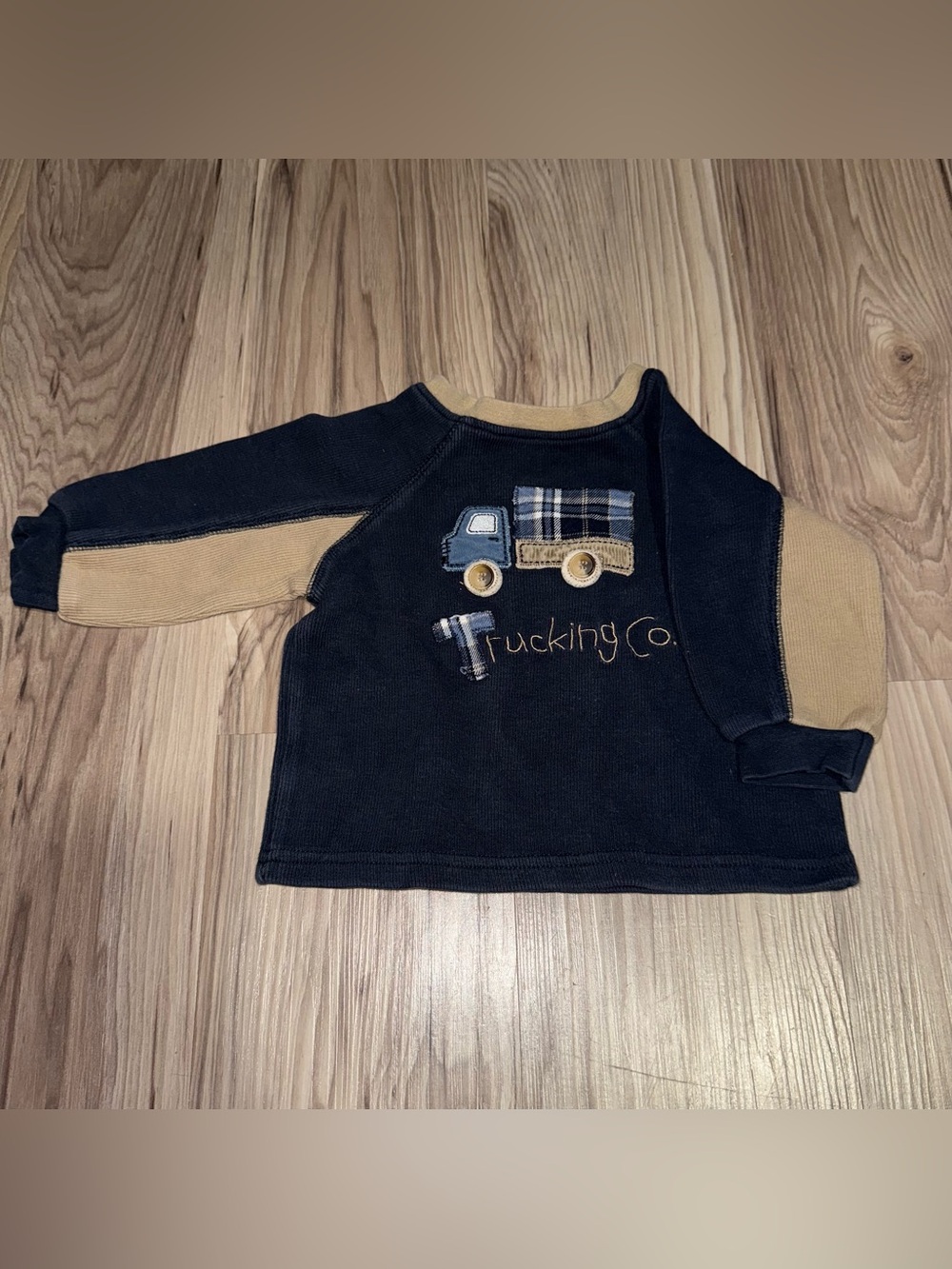 Koala Kids Navy & Tan Trucking Co. Long-Sleeve Tee